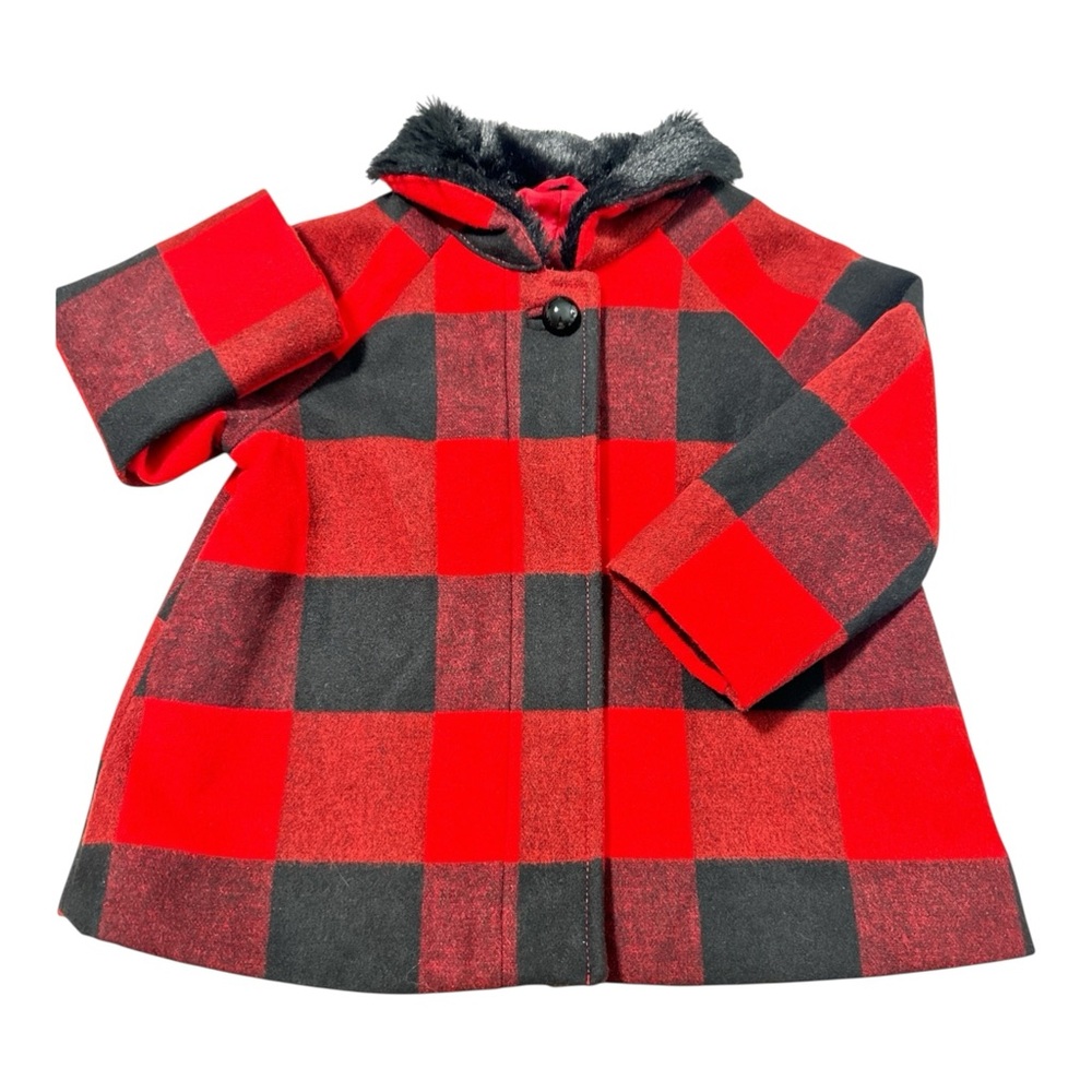 GAP Kids Red and Black Plaid Cape